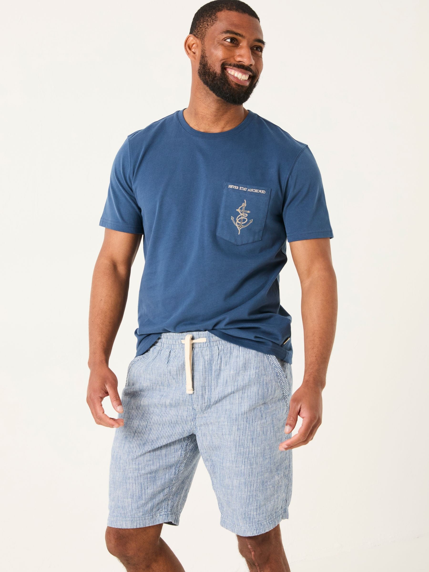 Navy Anchor Pocket Tshirt