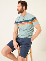 Henley Light Blue Chest Stripe Henley