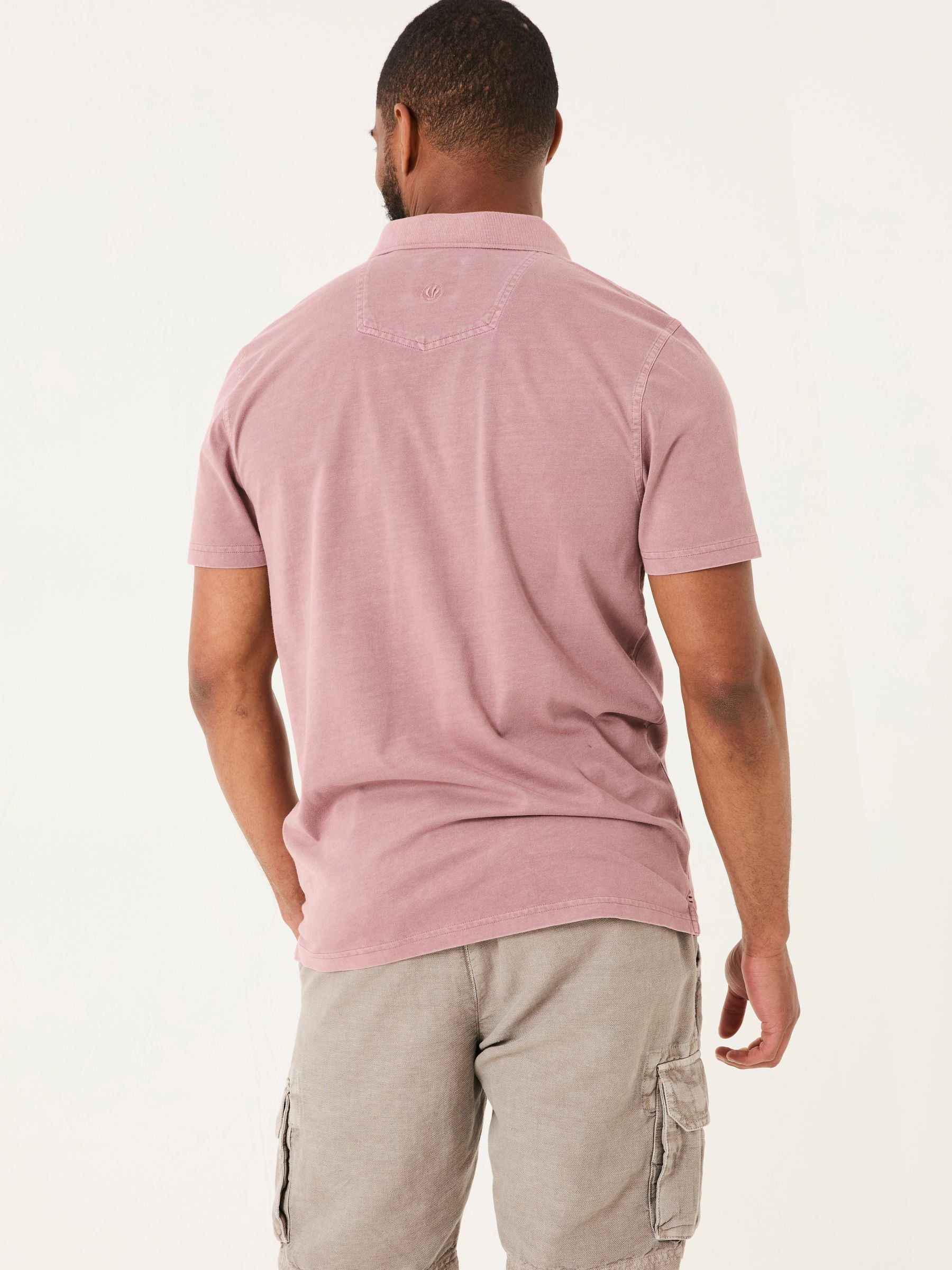 Stoke Heather Purple Short Sleeve Polo Shirt
