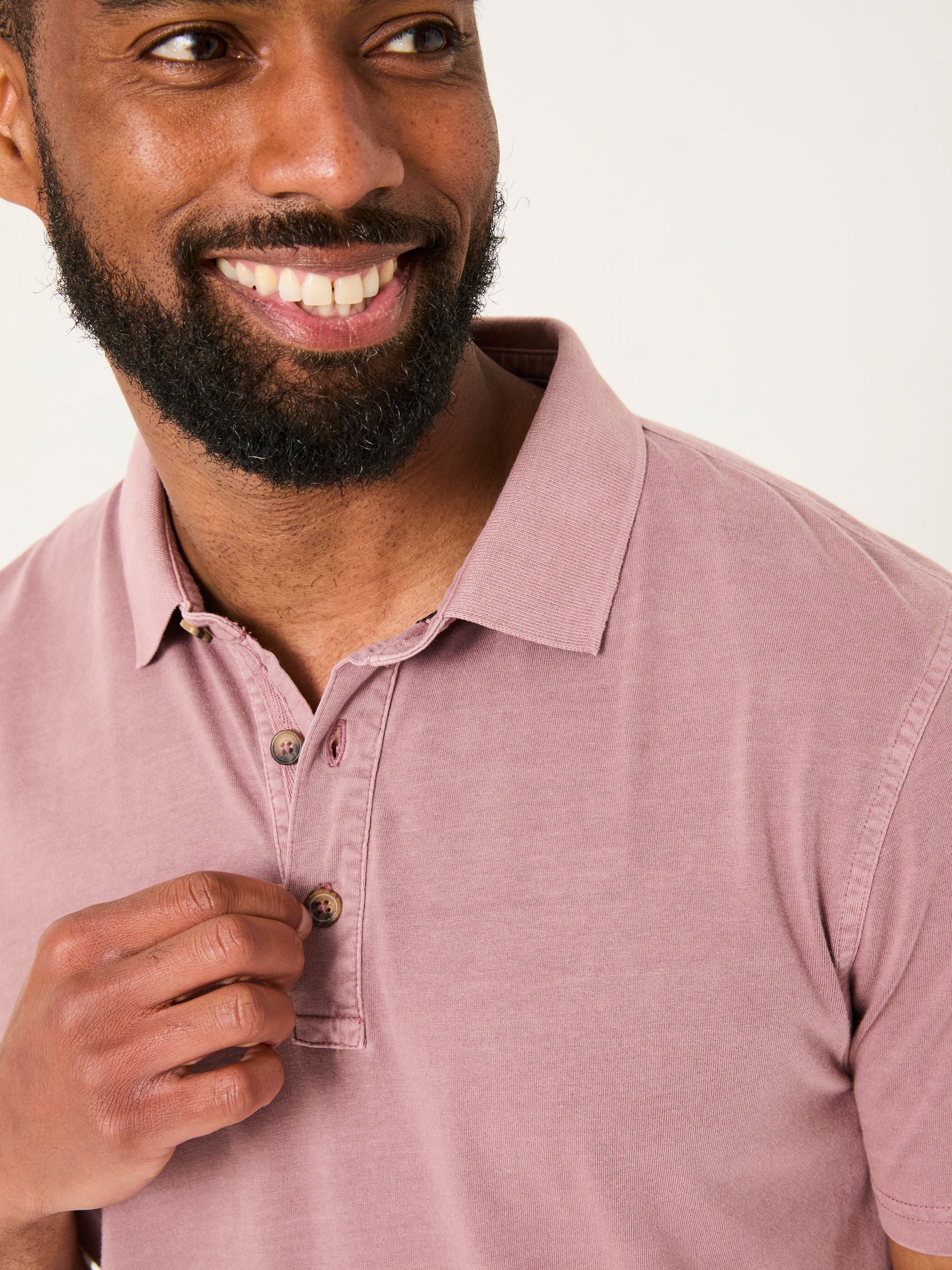 Stoke Heather Purple Short Sleeve Polo Shirt