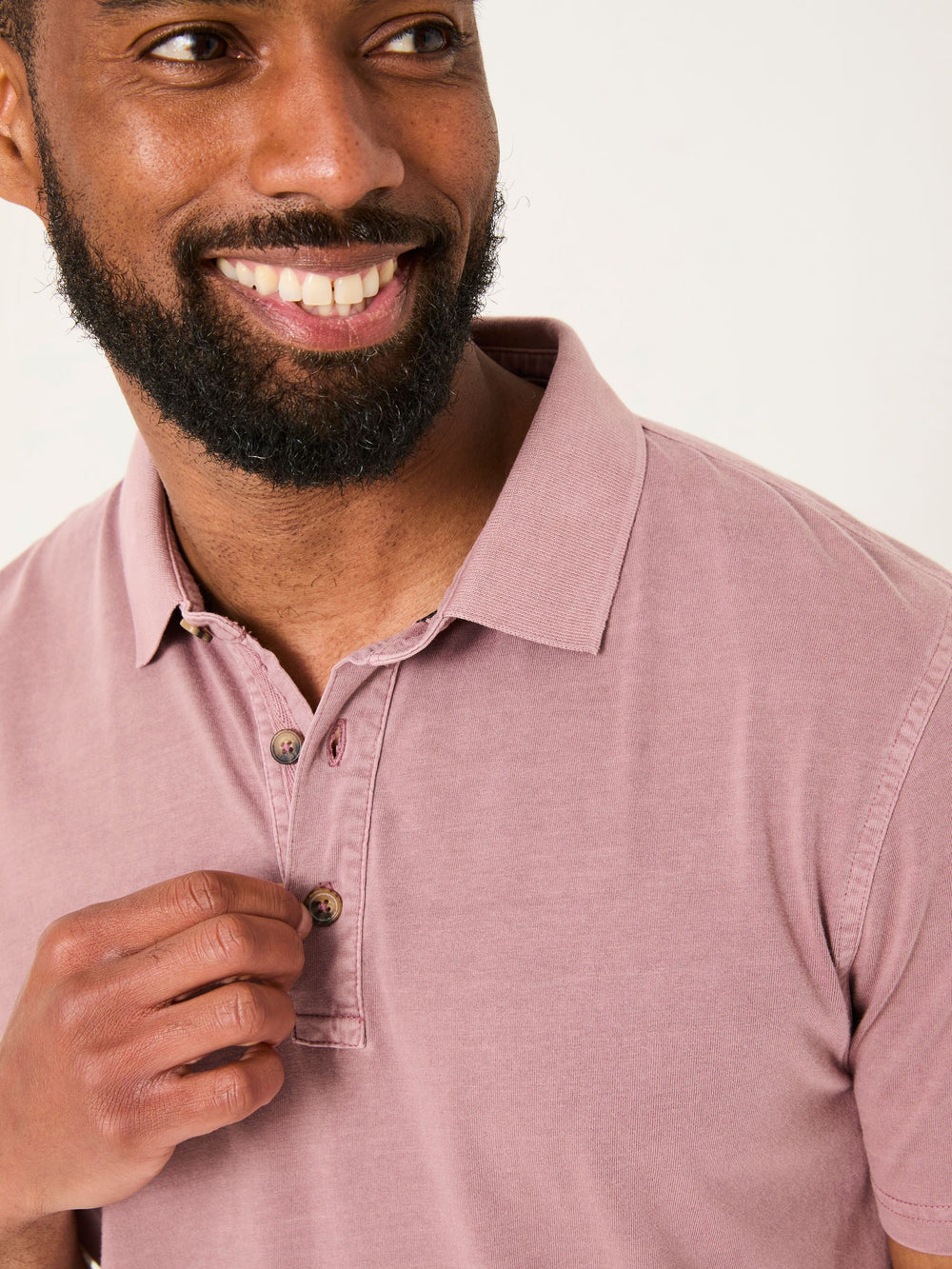 Stoke Heather Purple Short Sleeve Polo Shirt