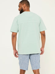 Light Blue Boat Embroidered T-Shirt