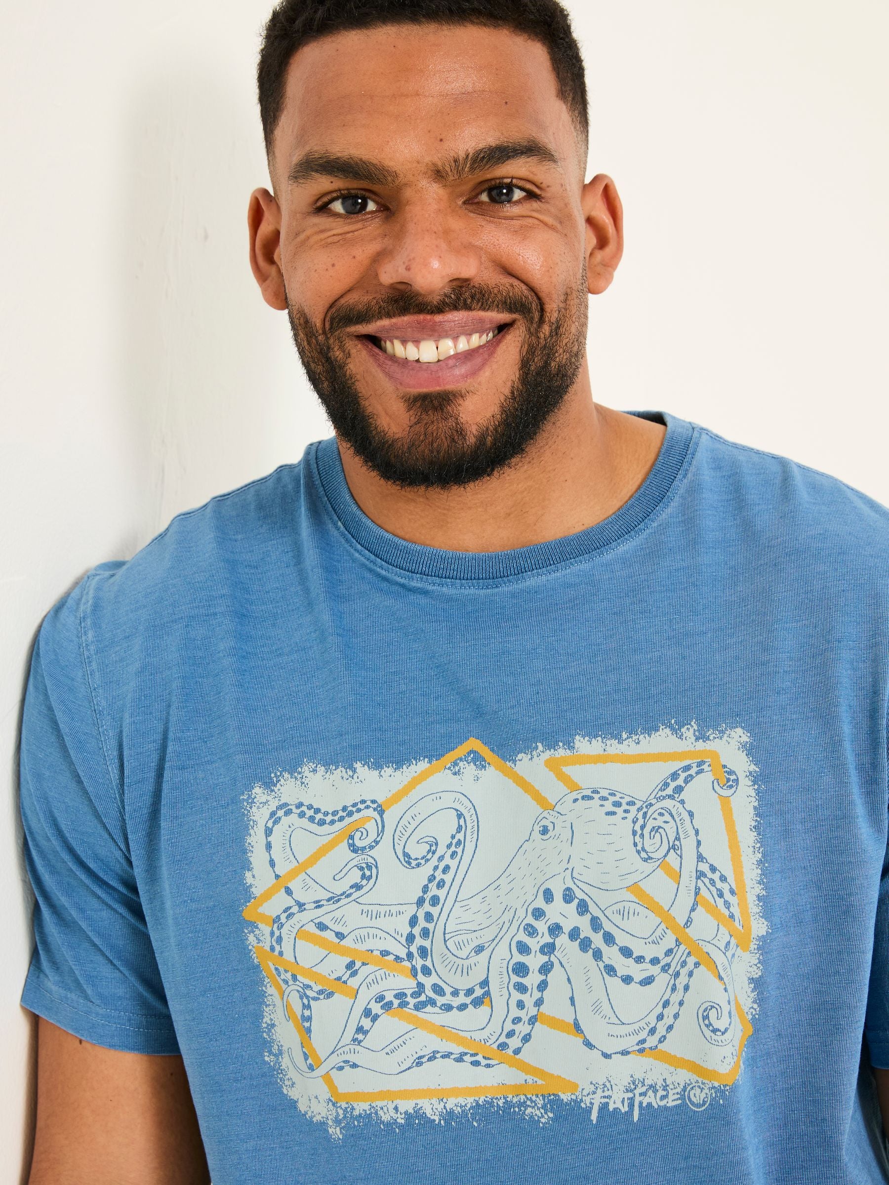 Indigo Blue Octopus Graphic Indigo T-shirt