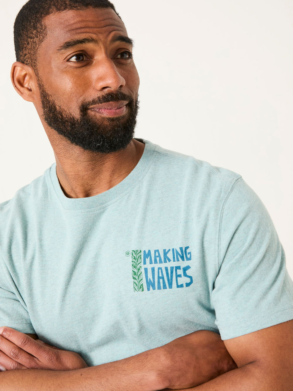 Light Blue MCS Chest Stripe Tshirt