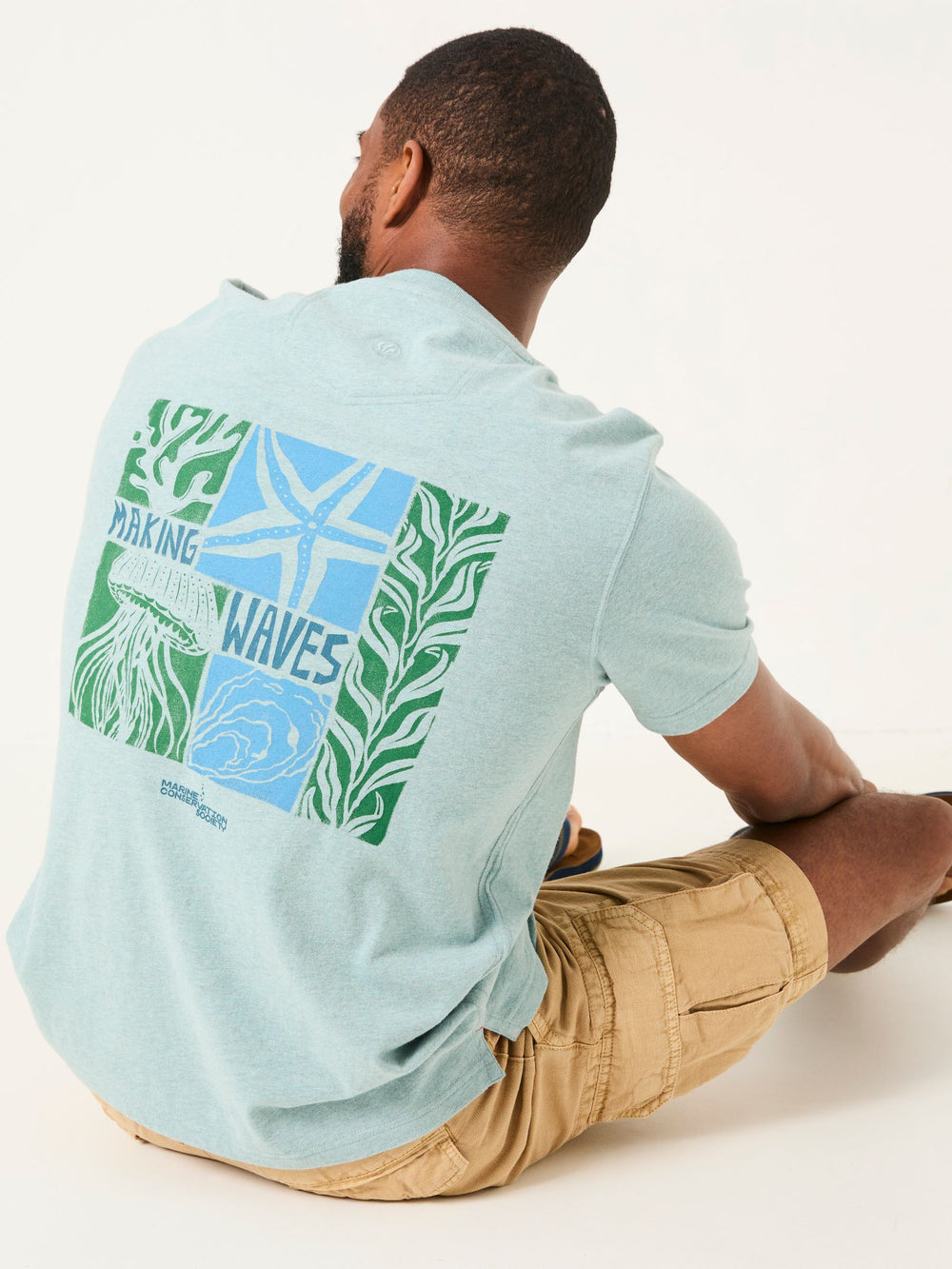 Light Blue MCS Chest Stripe Tshirt
