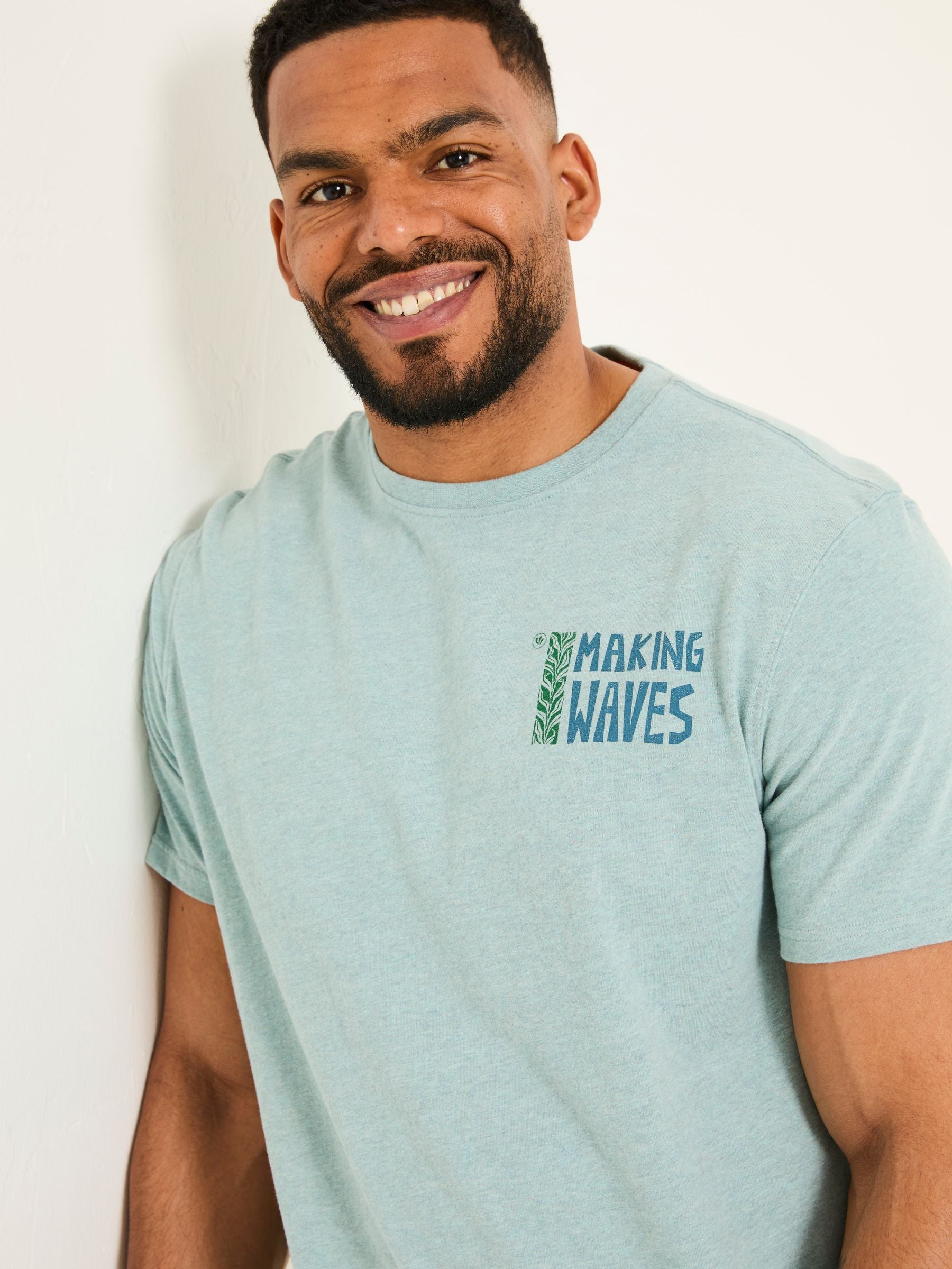 Light Blue MCS Chest Stripe Tshirt
