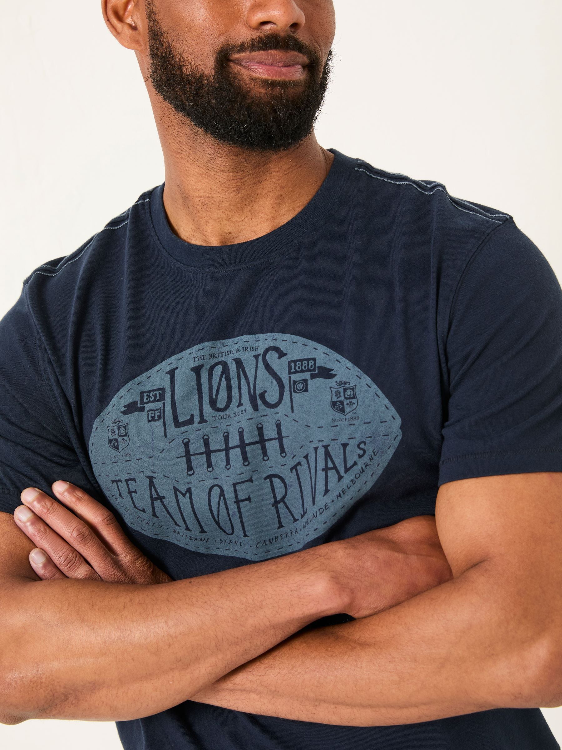 Navy Lions Tour Graphic Tshirt