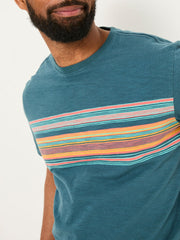 Borden Petrol Chest Stripe T-Shirt