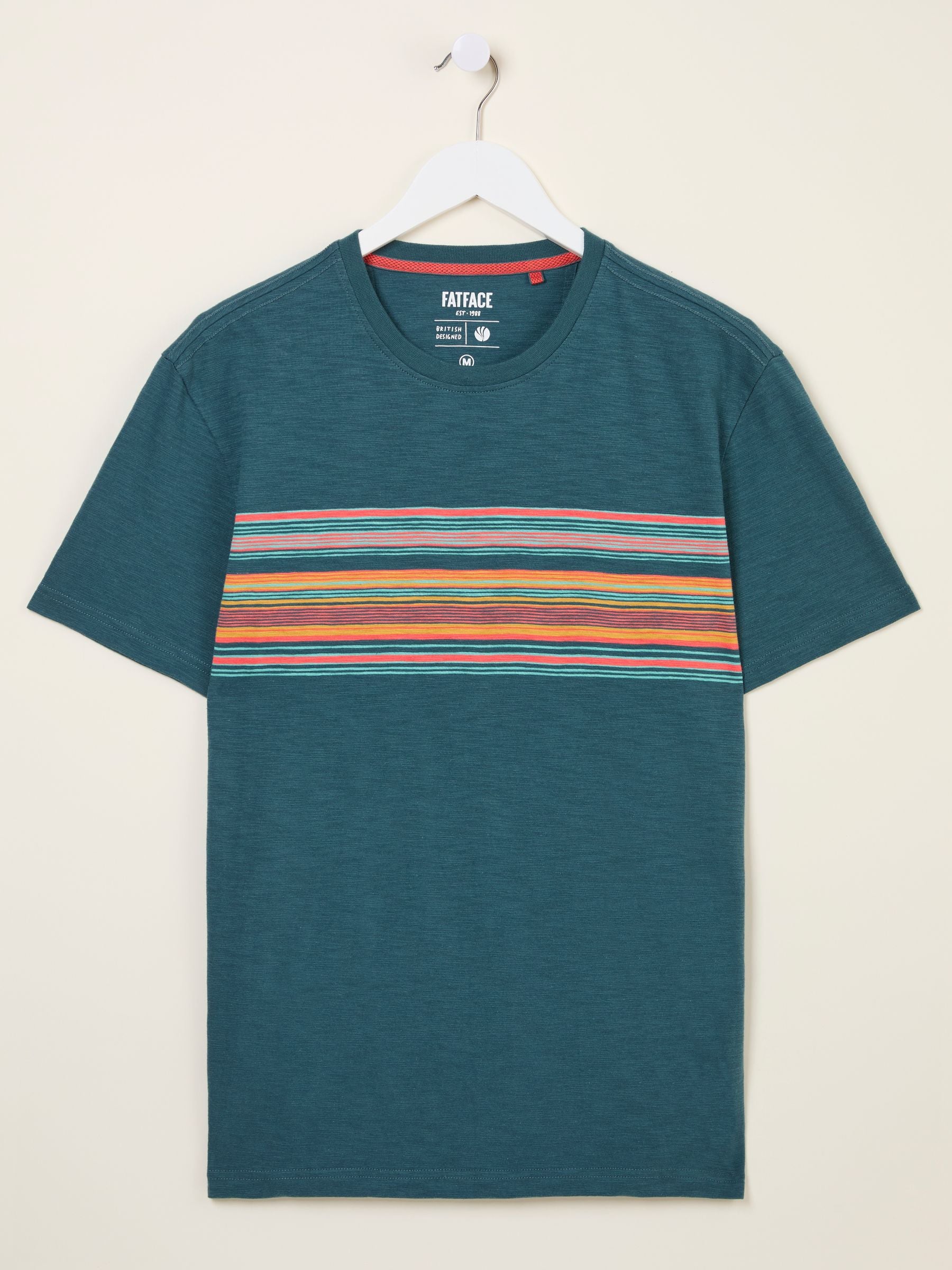 Borden Petrol Chest Stripe T-Shirt