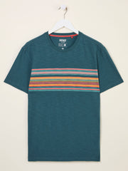 Borden Petrol Chest Stripe T-Shirt