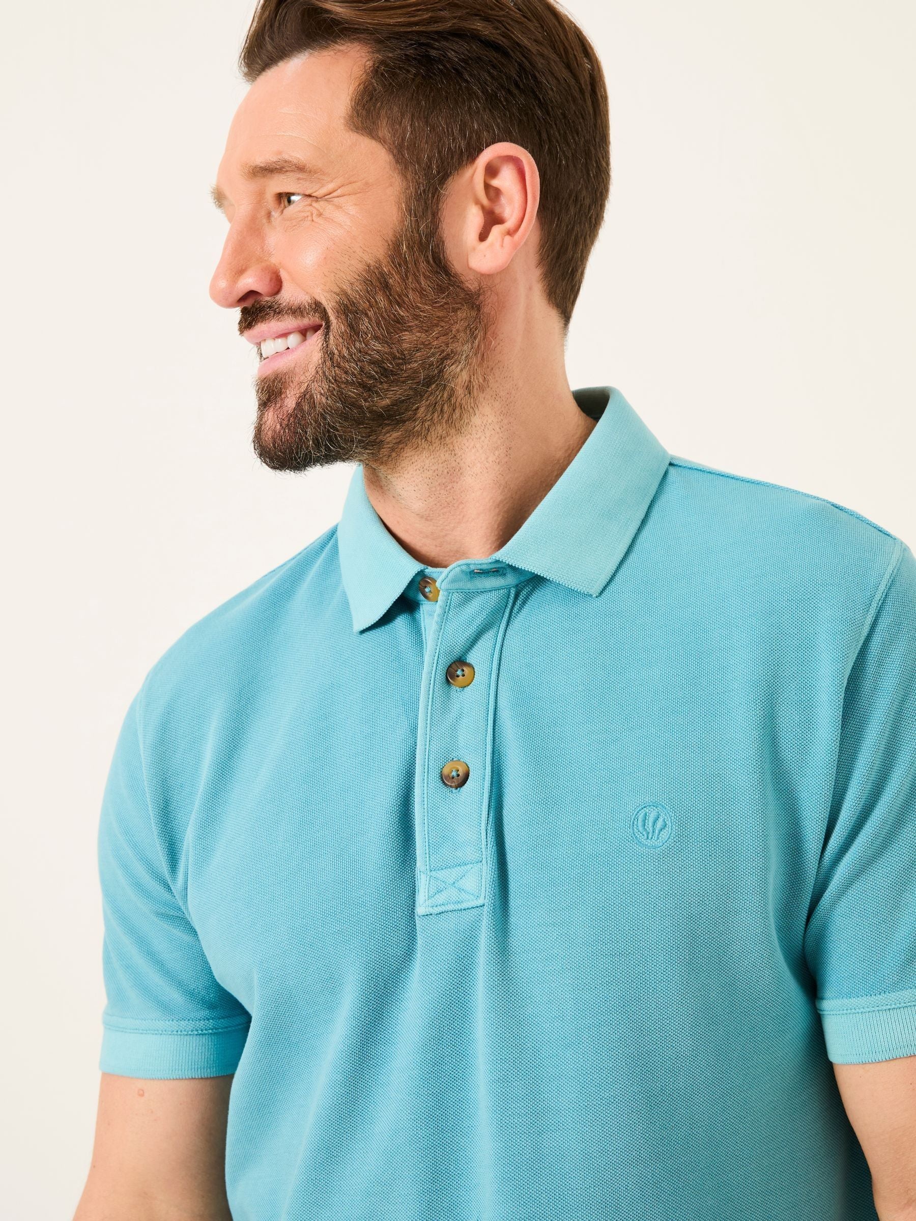 Bright Blue Pique Polo