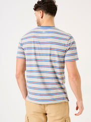 Indigo Blue Pocket Stripe Indigo Tee