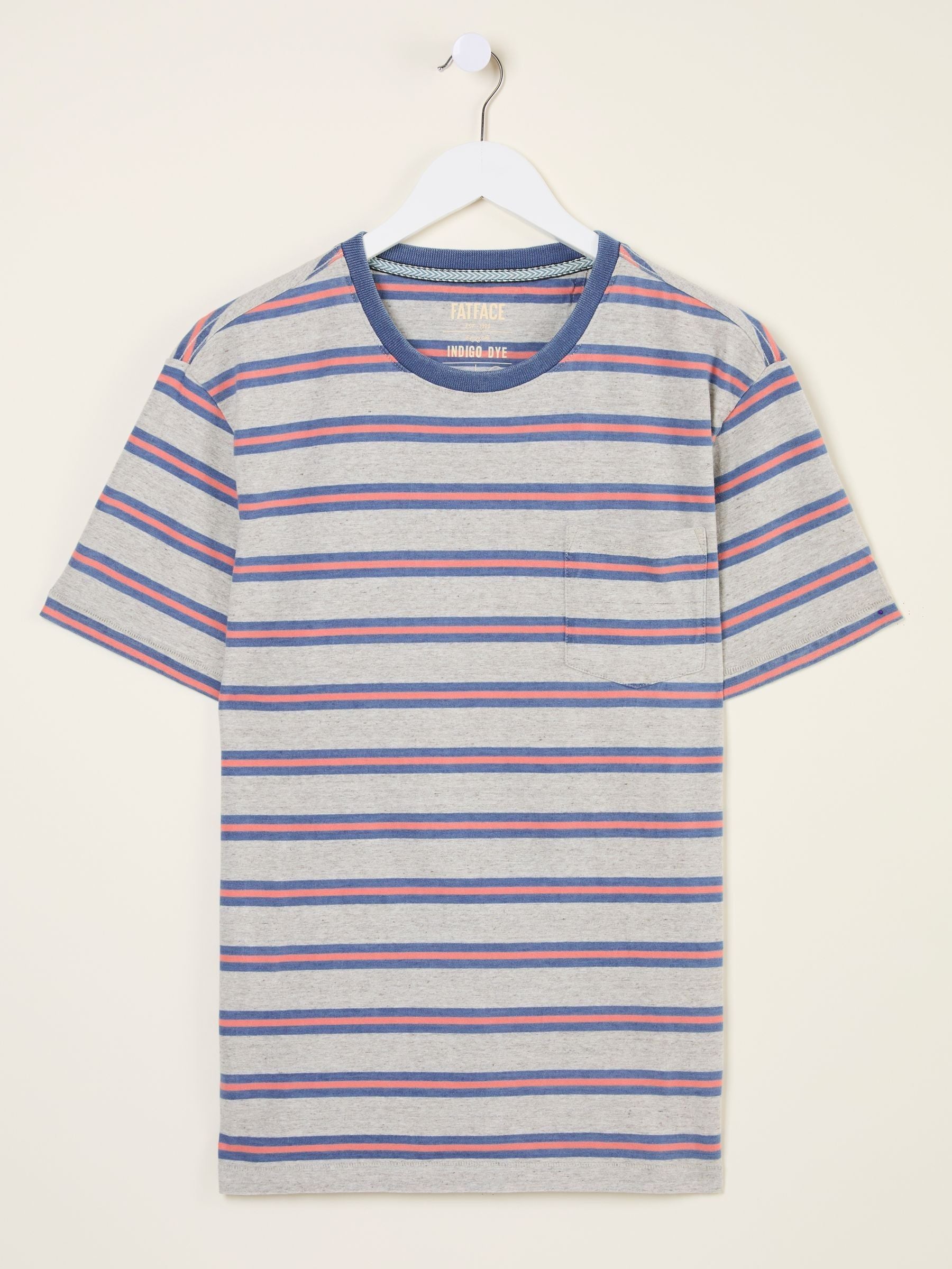 Indigo Blue Pocket Stripe Indigo Tee