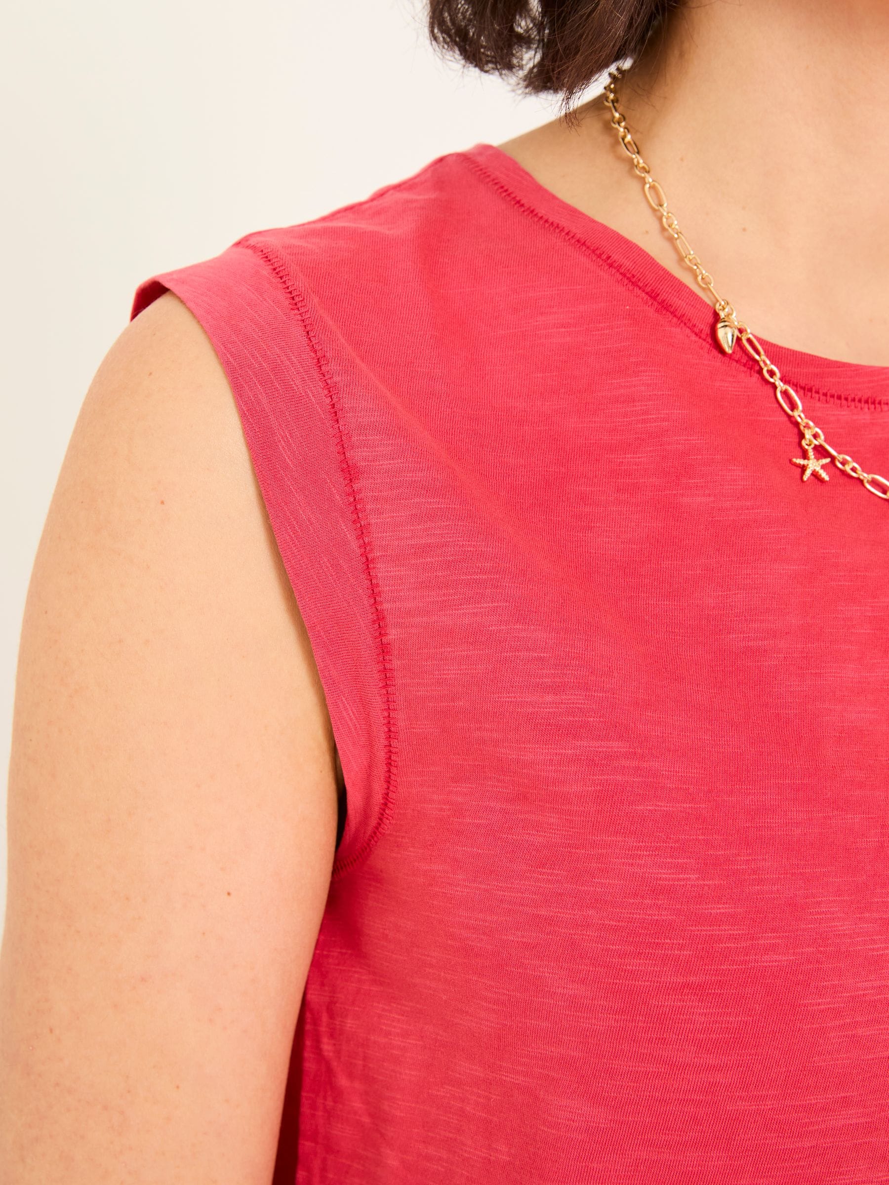 Tia Rust Red Jersey Tank Top