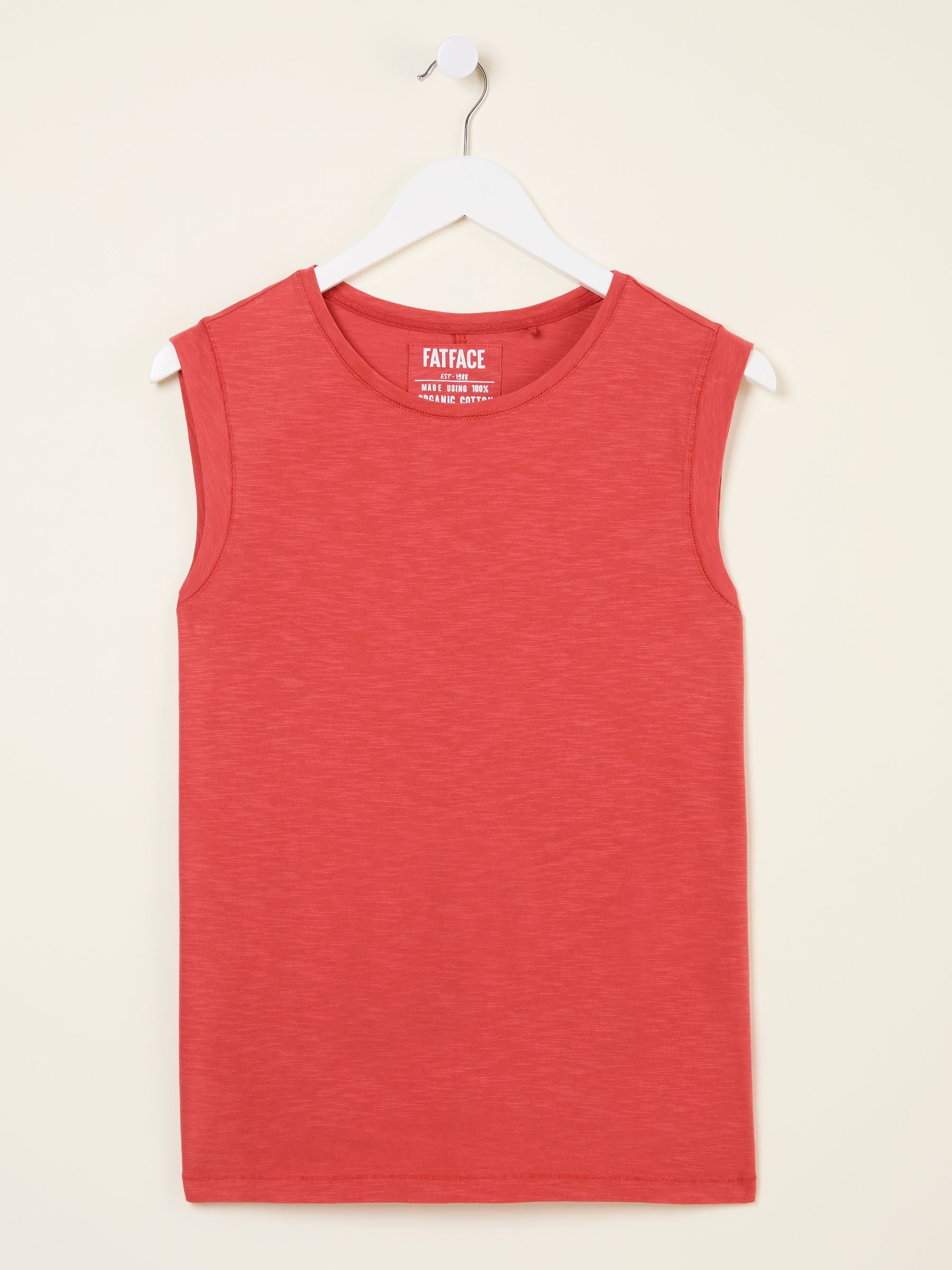 Tia Rust Red Jersey Tank Top