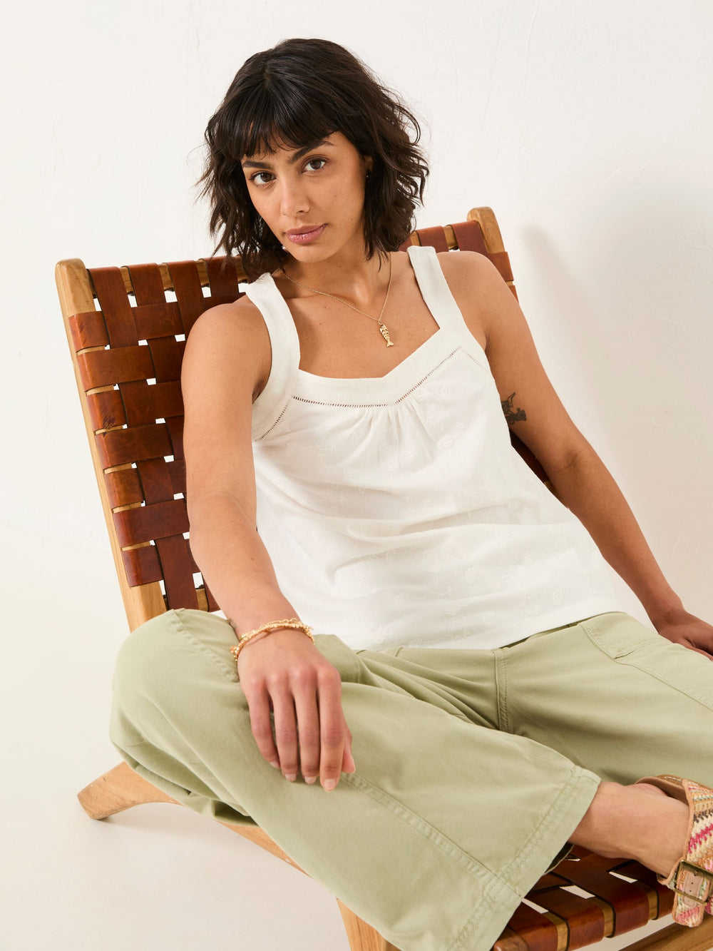 Carly White Cami Top
