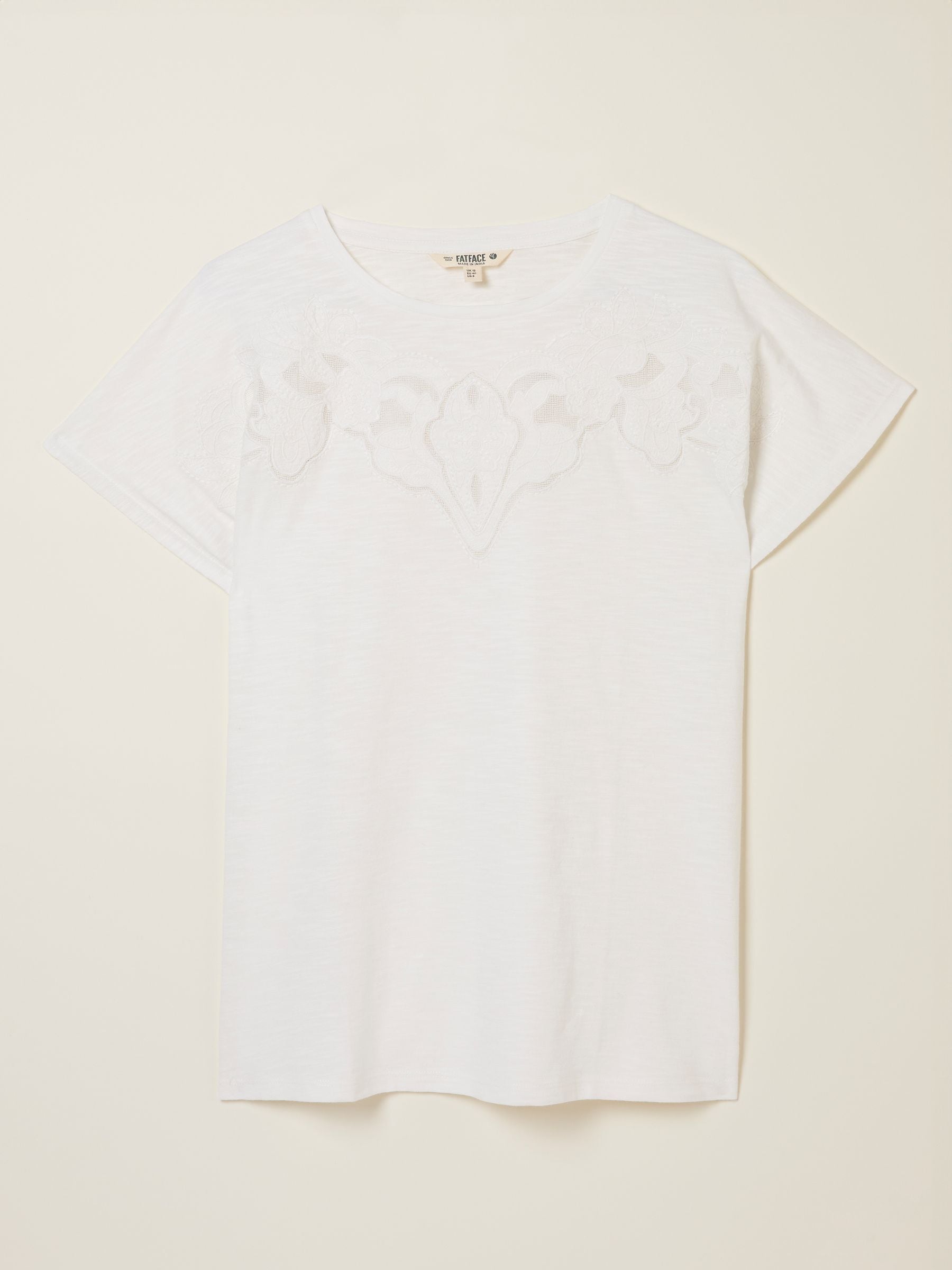 Chloe White Lace Cutwork T-Shirt