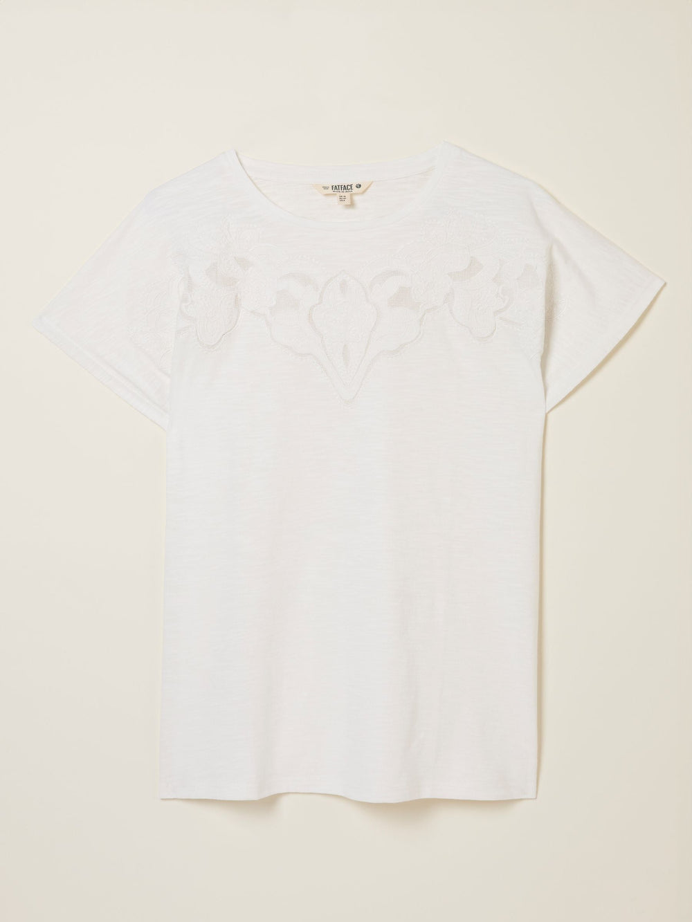 Chloe White Lace Cutwork T-Shirt