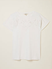 Chloe White Lace Cutwork T-Shirt