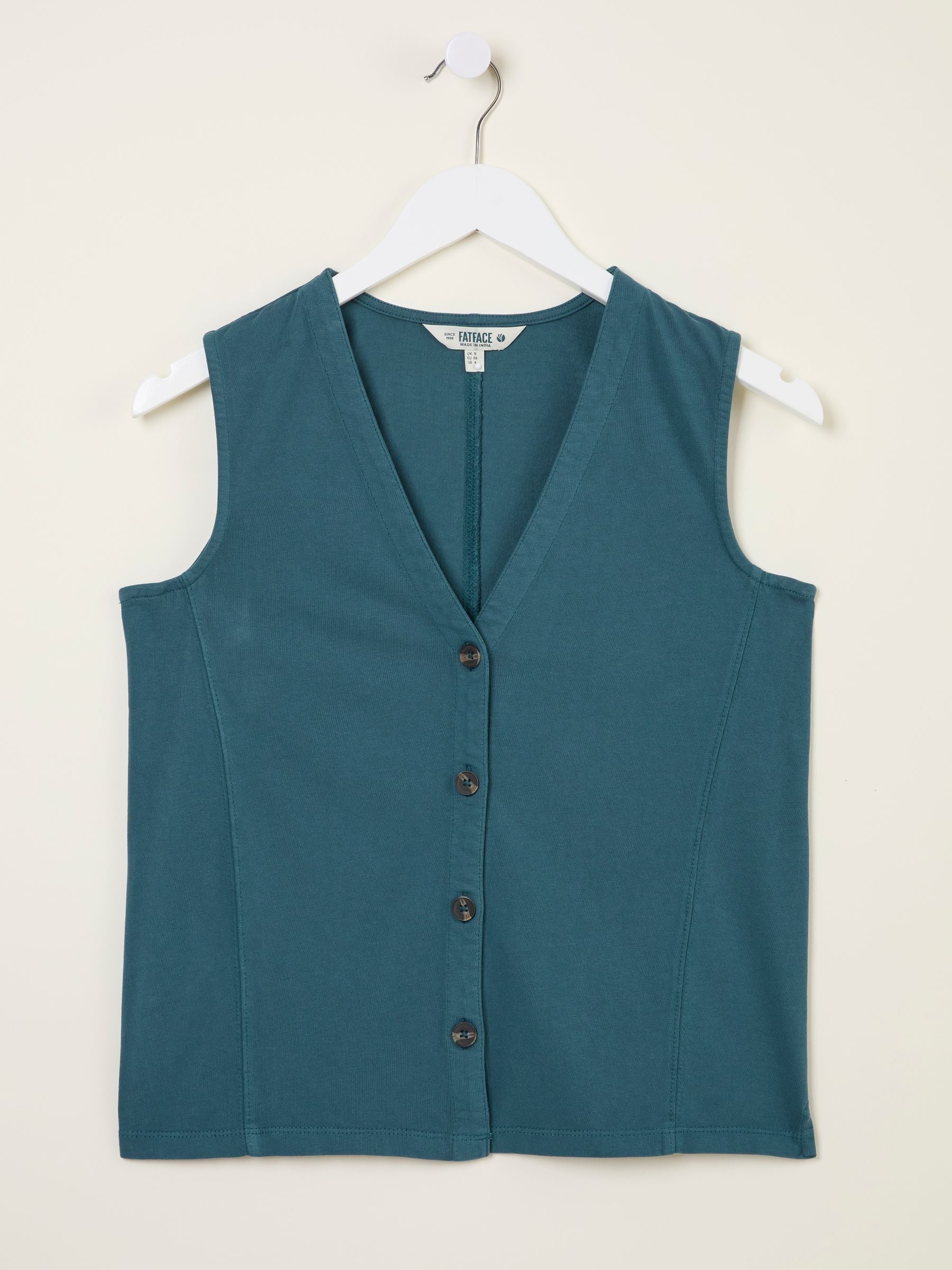 Joni Dark Teal Blue Jersey Waistcoat