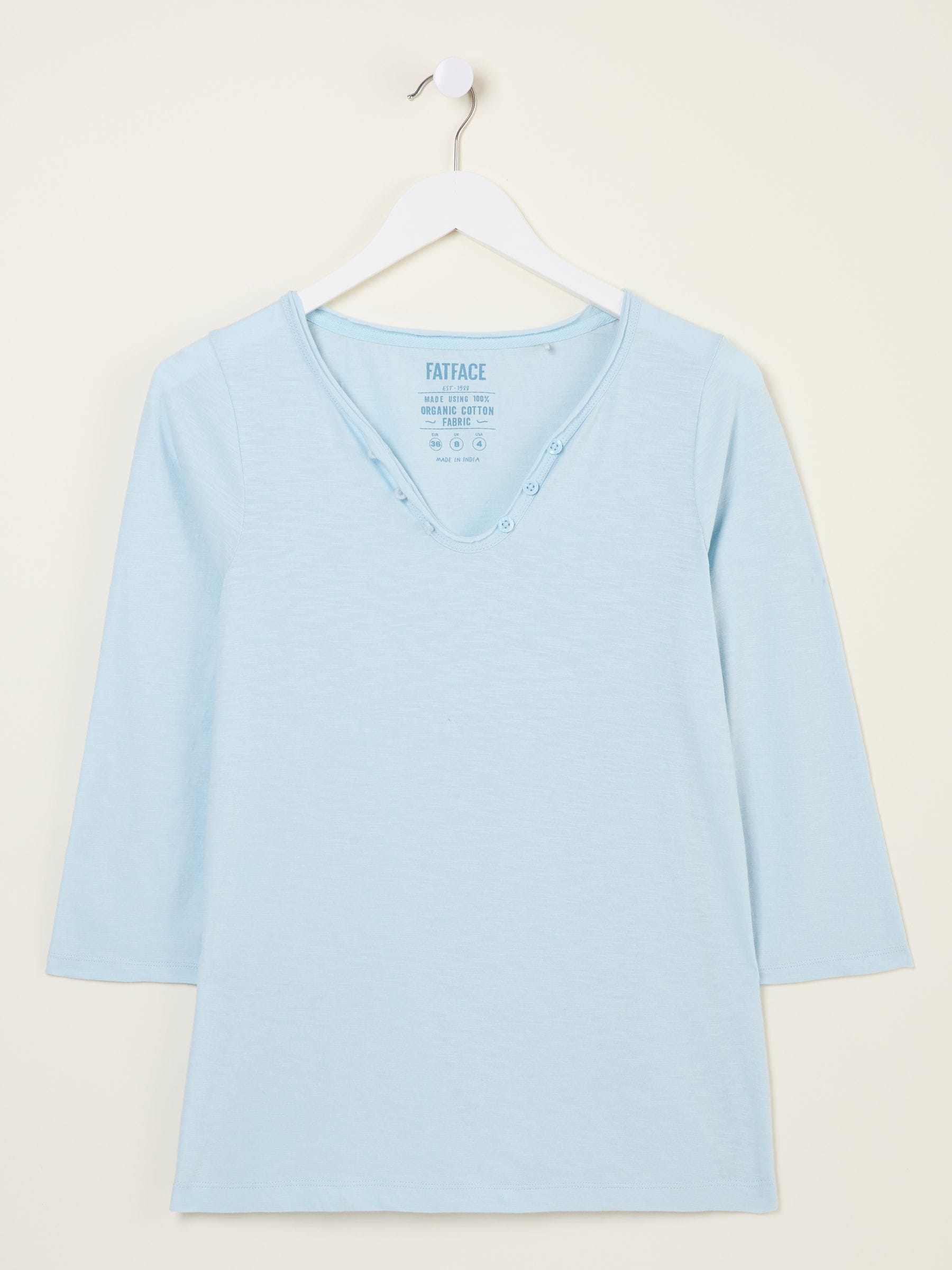 Porter Pale Blue 100% Cotton T-Shirt
