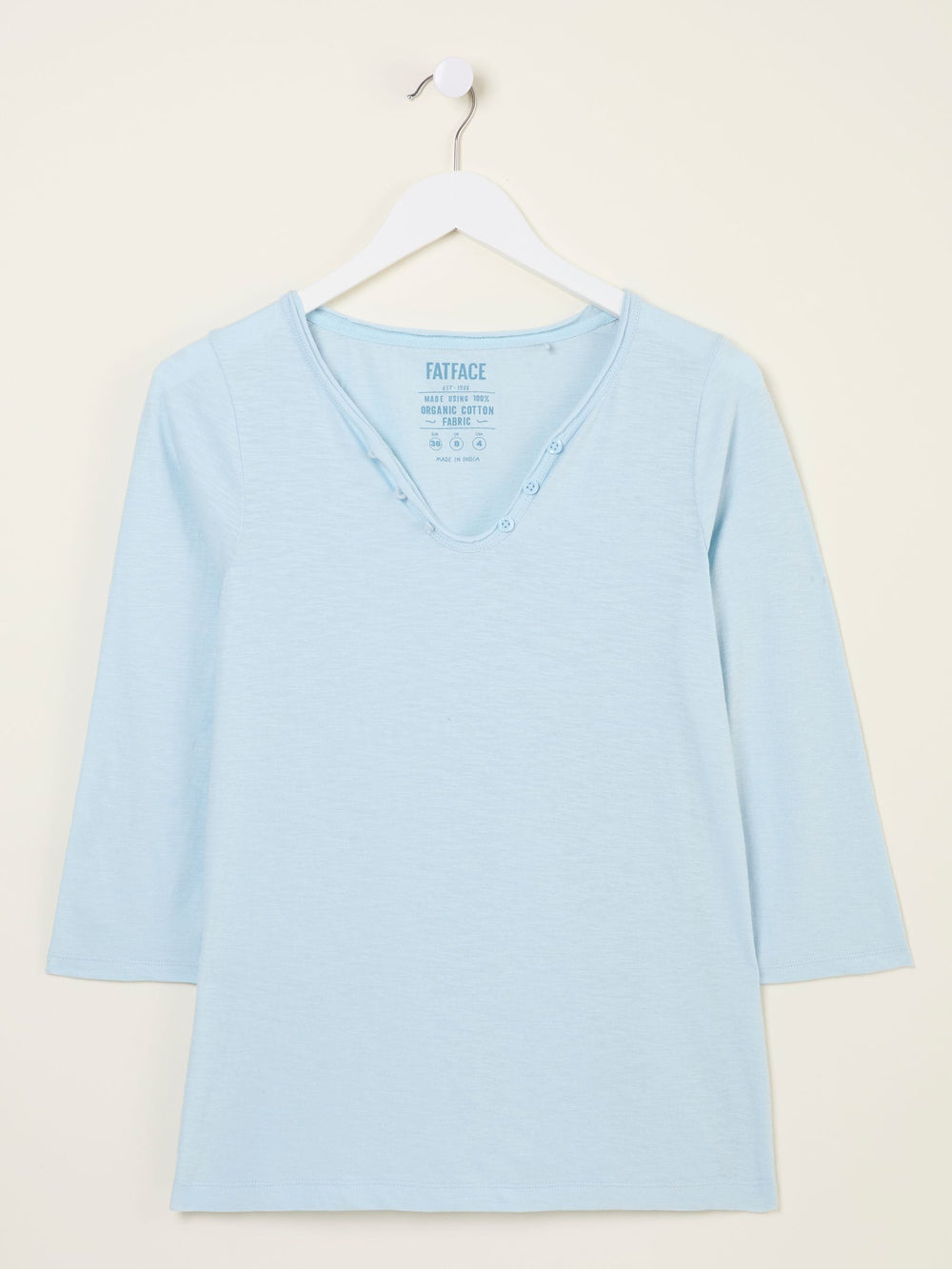 Porter Pale Blue 100% Cotton T-Shirt