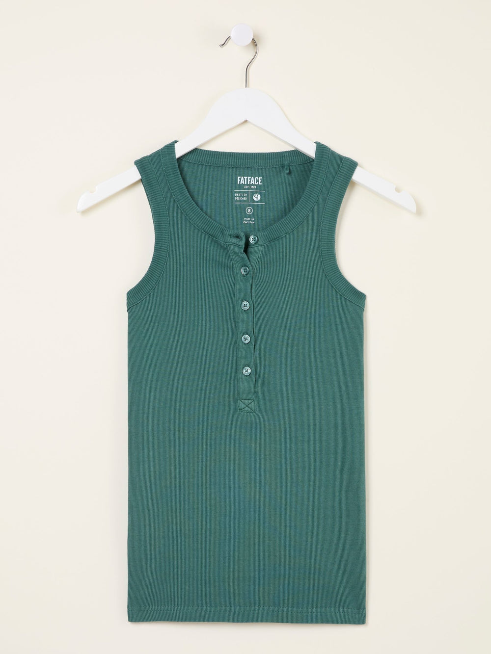 Rachel Teal Green Rib Vest