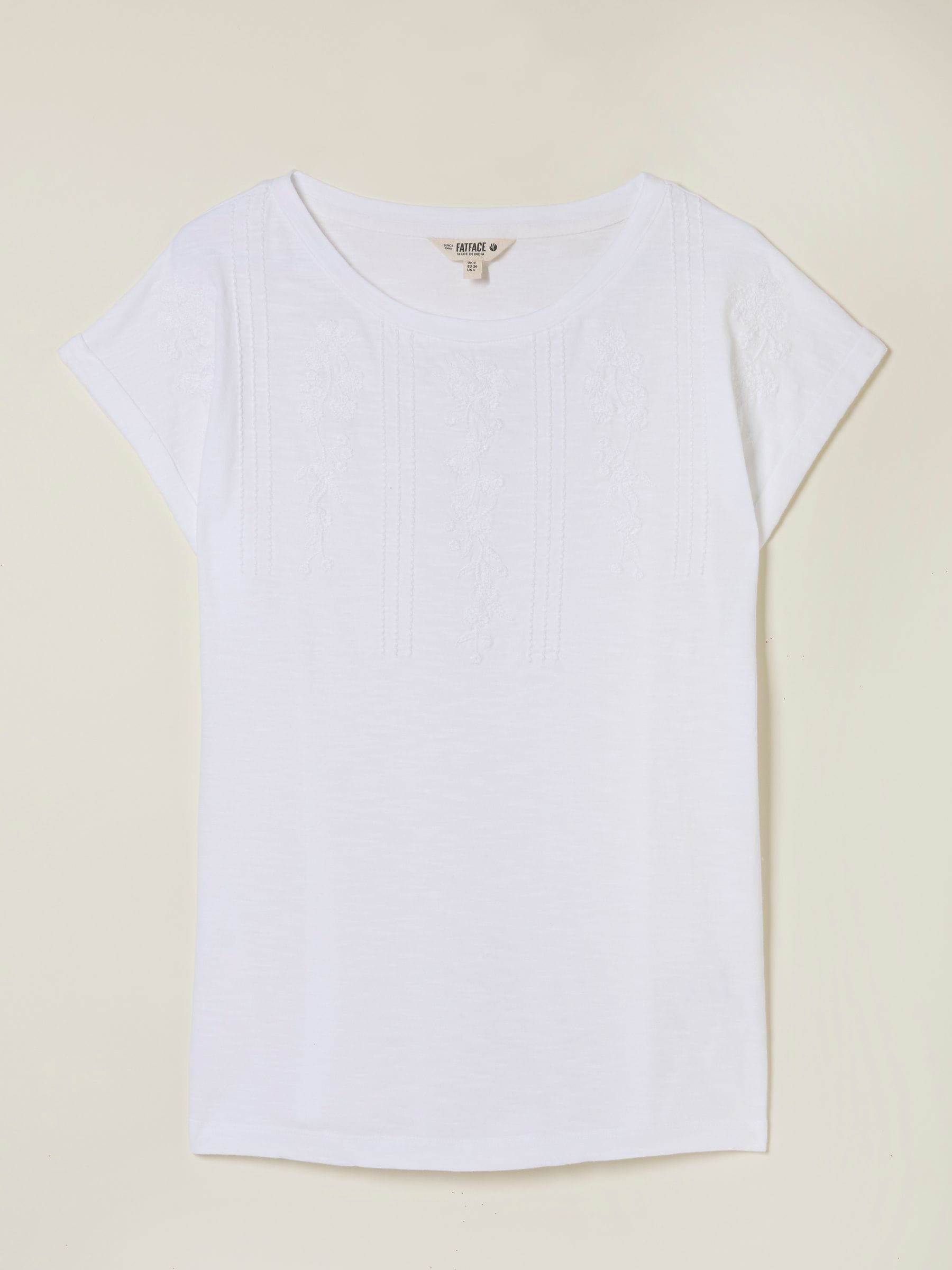 Ivy White Embroidered T-Shirt