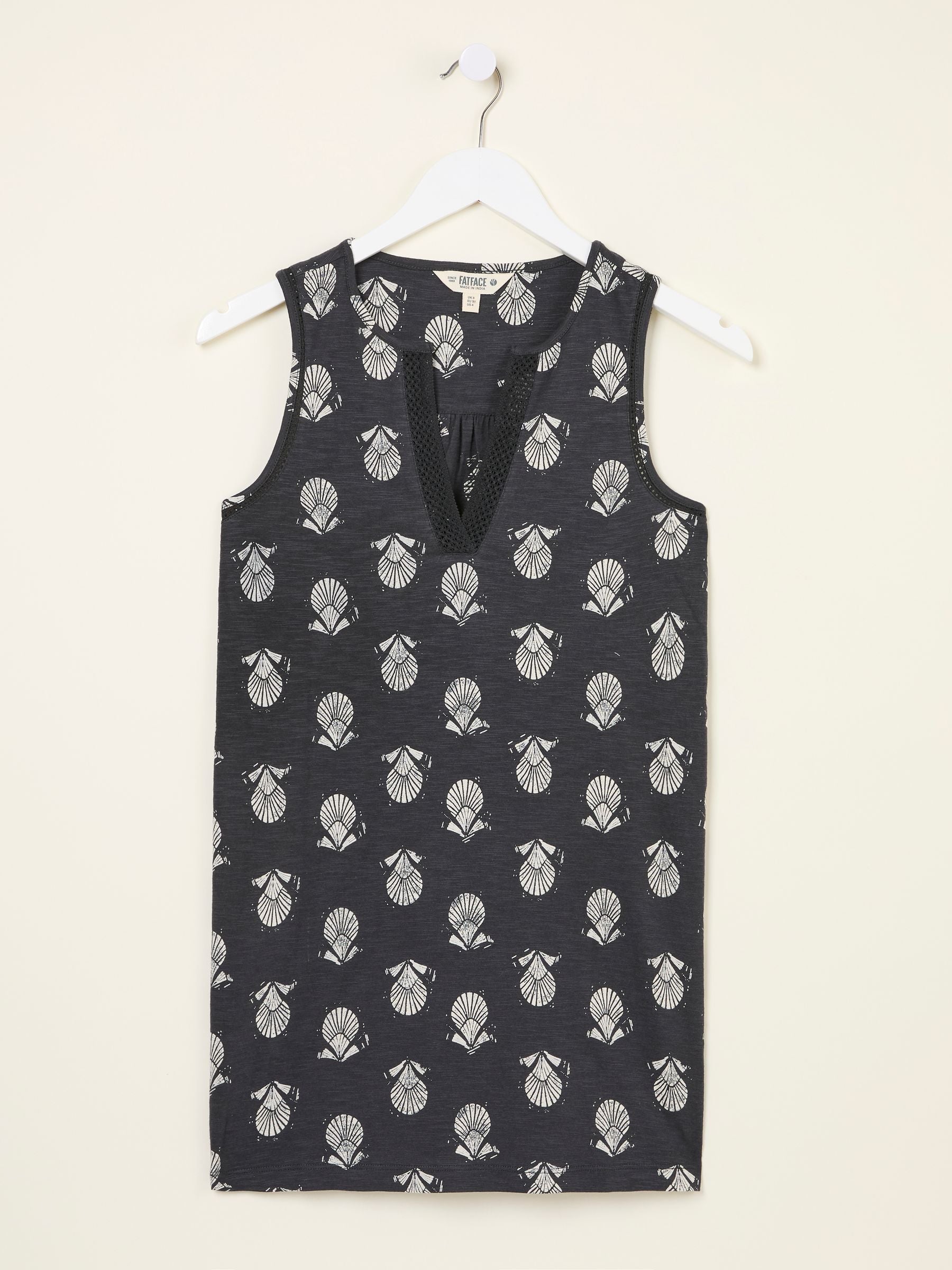 Tessa Black Mono Shells Jersey Tunic