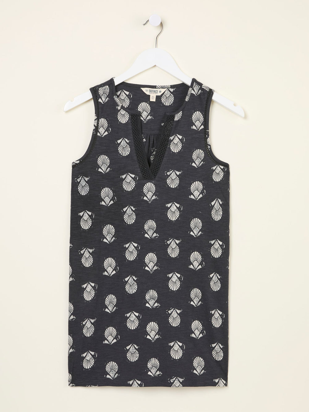 Tessa Black Mono Shells Jersey Tunic