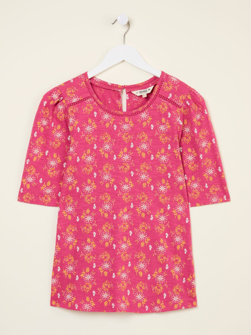Kim Mid Pink Floral Block Floral Block Top