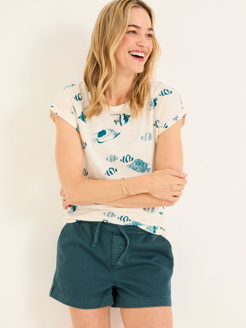 Ivy Ivory Shoal Shoal Printed T Shirt