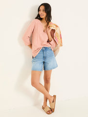 Aster Pink 3/4 Sleeve T-Shirt