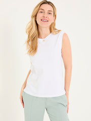 Tia White Jersey Tank Top