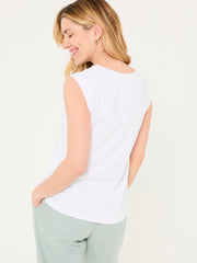 Tia White Jersey Tank Top