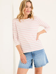 Breton Light Pink 100% Cotton 3/4 Sleeve T-Shirt