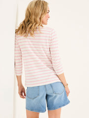 Breton Light Pink 100% Cotton 3/4 Sleeve T-Shirt