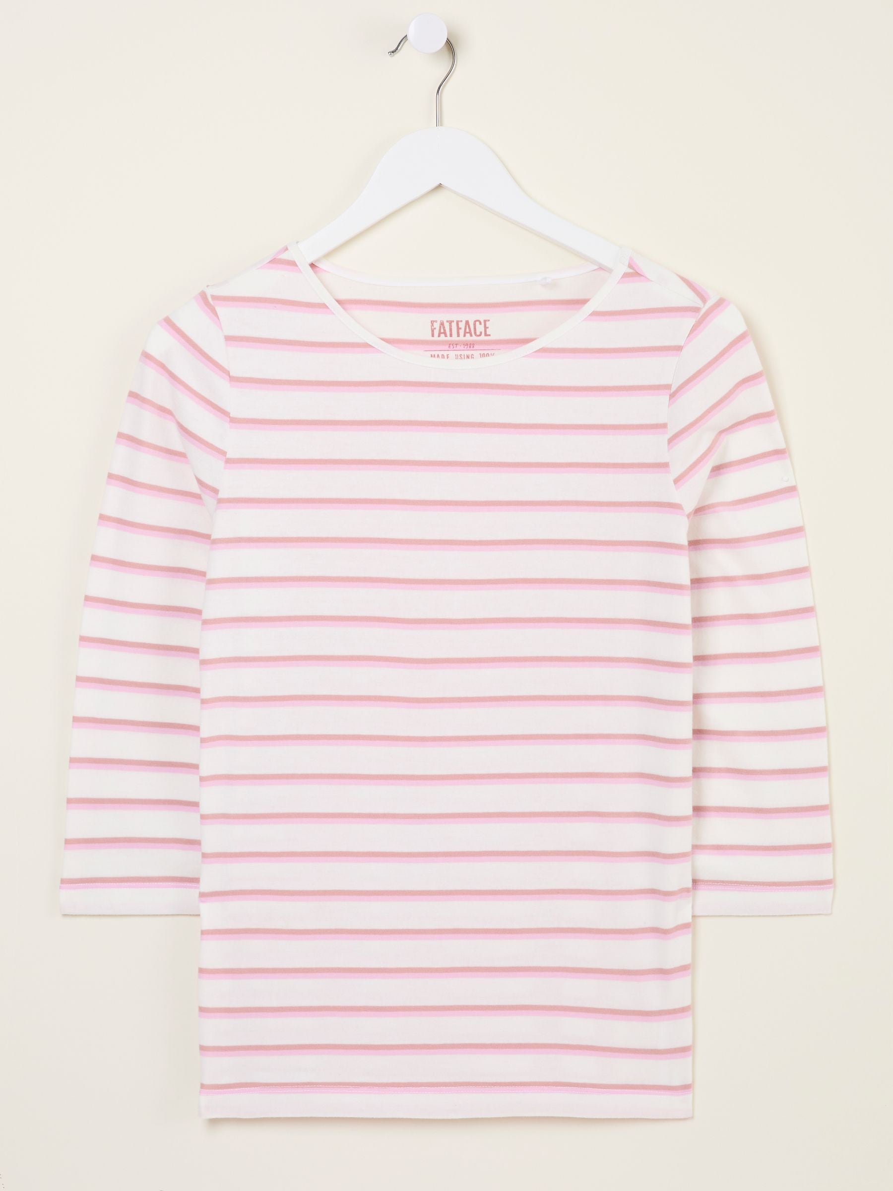 Breton Light Pink 100% Cotton 3/4 Sleeve T-Shirt