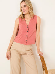 Joni Rose Pink Jersey Waistcoat