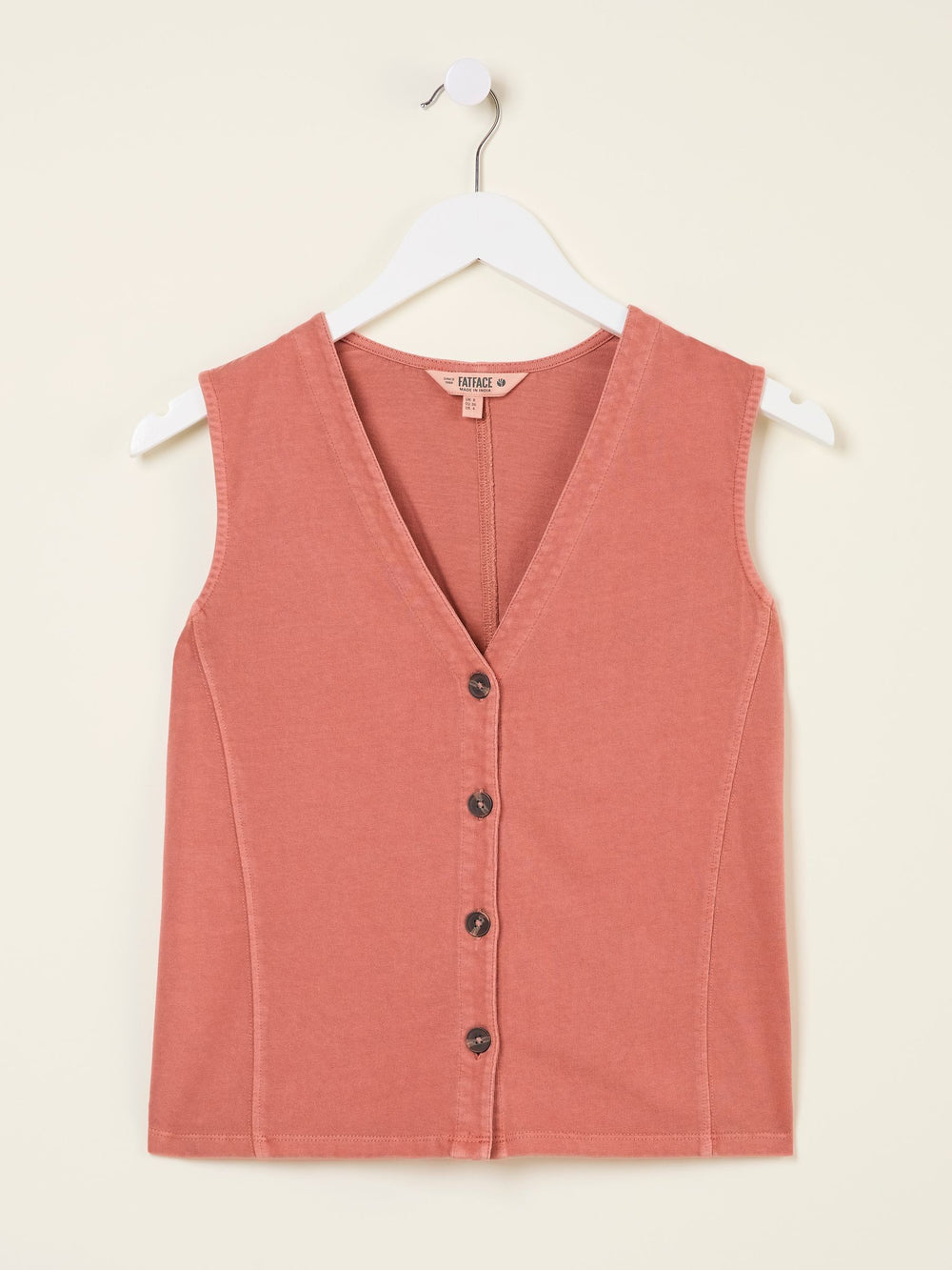 Joni Rose Pink Jersey Waistcoat