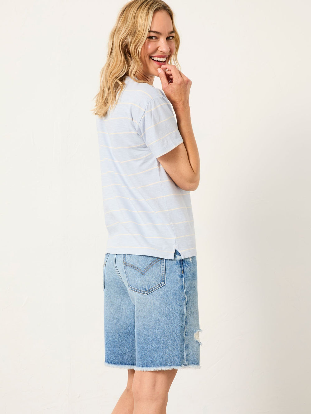 Lily Light Blue Stripe T Shirt