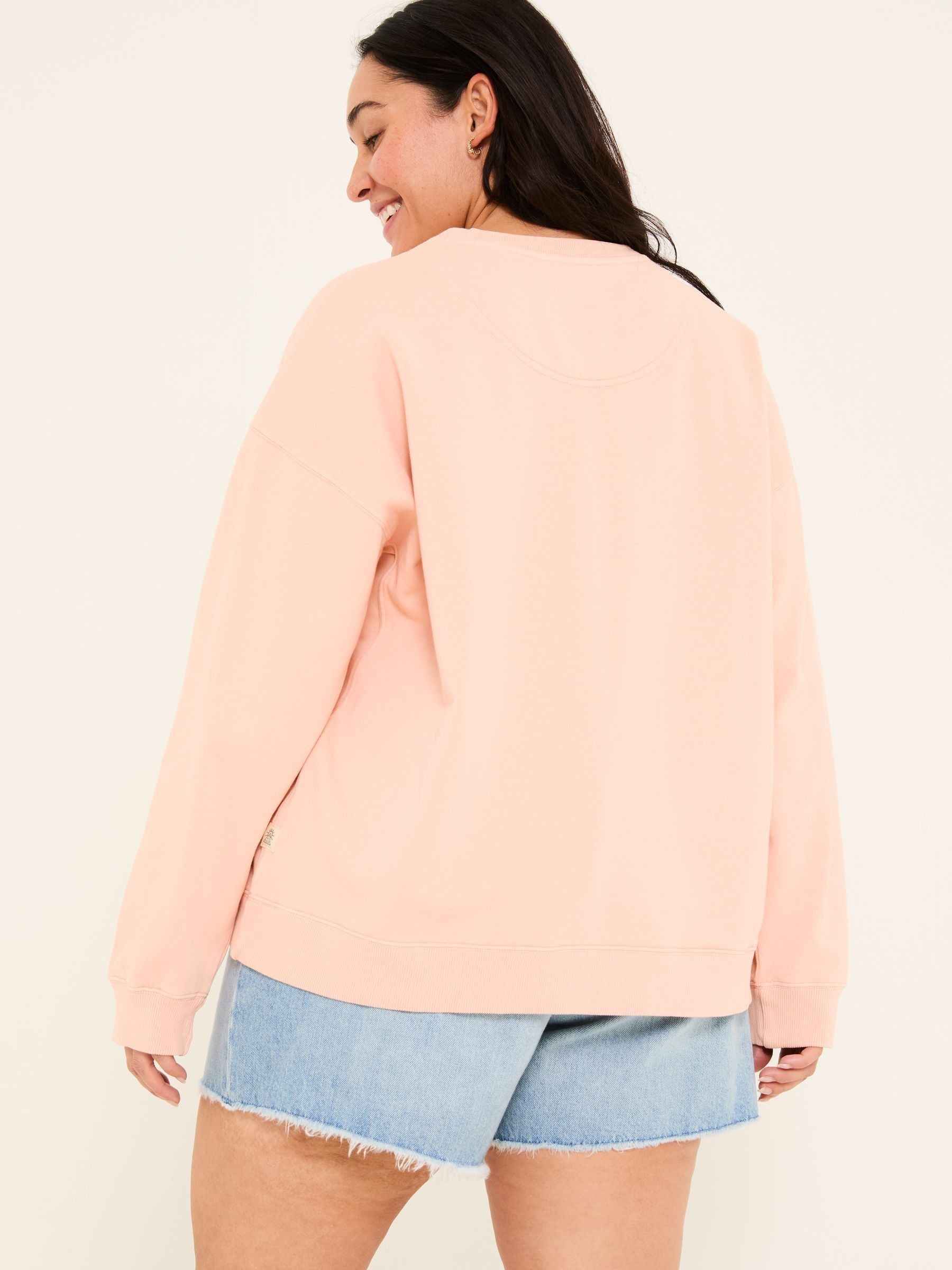 Georgia Coral Pink Crew Sweatshirt