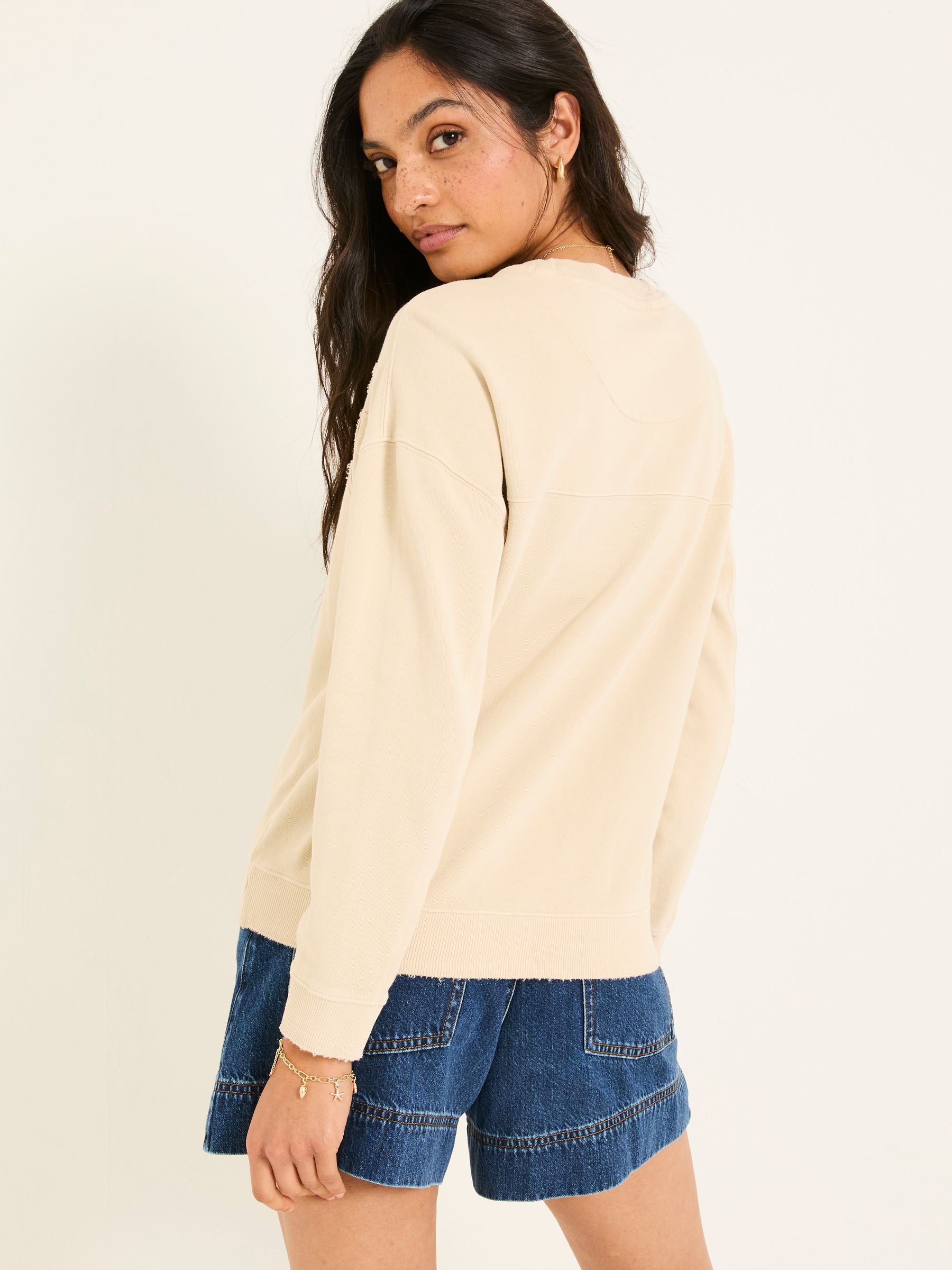 Lottie Natural Sun Graphic Crew Sweatshirt