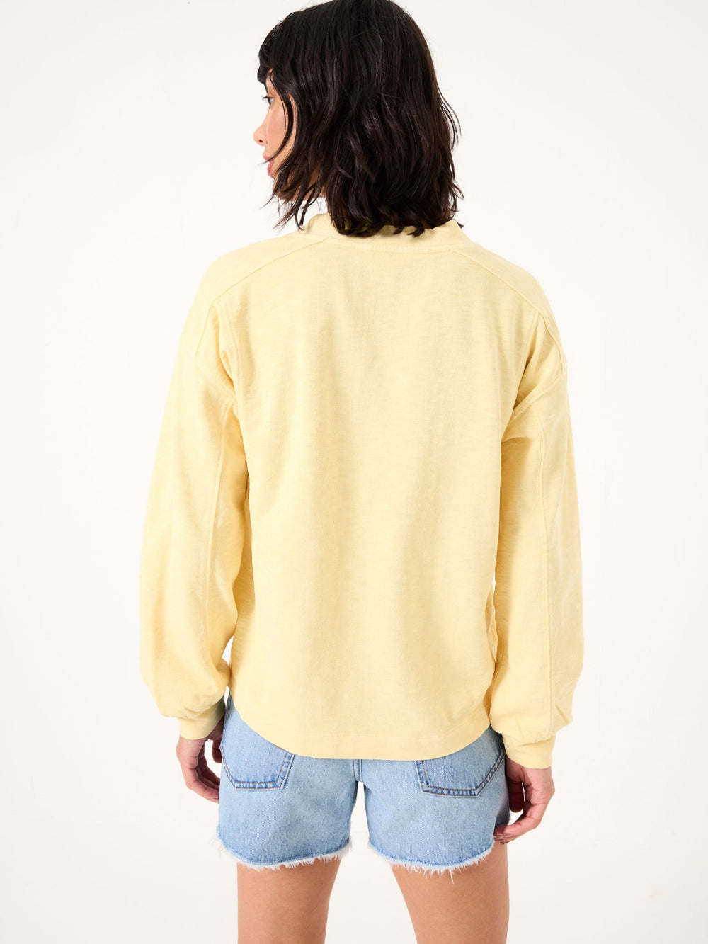 Gigi Light Yellow V Neck Sweatshirt