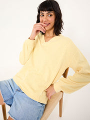 Gigi Light Yellow V Neck Sweatshirt