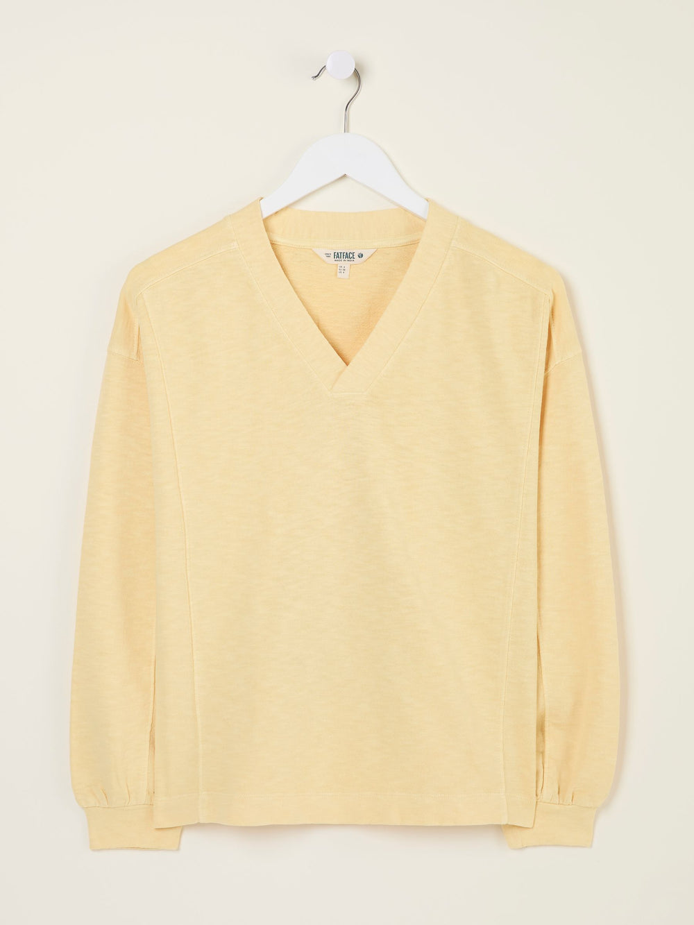 Gigi Light Yellow V Neck Sweatshirt