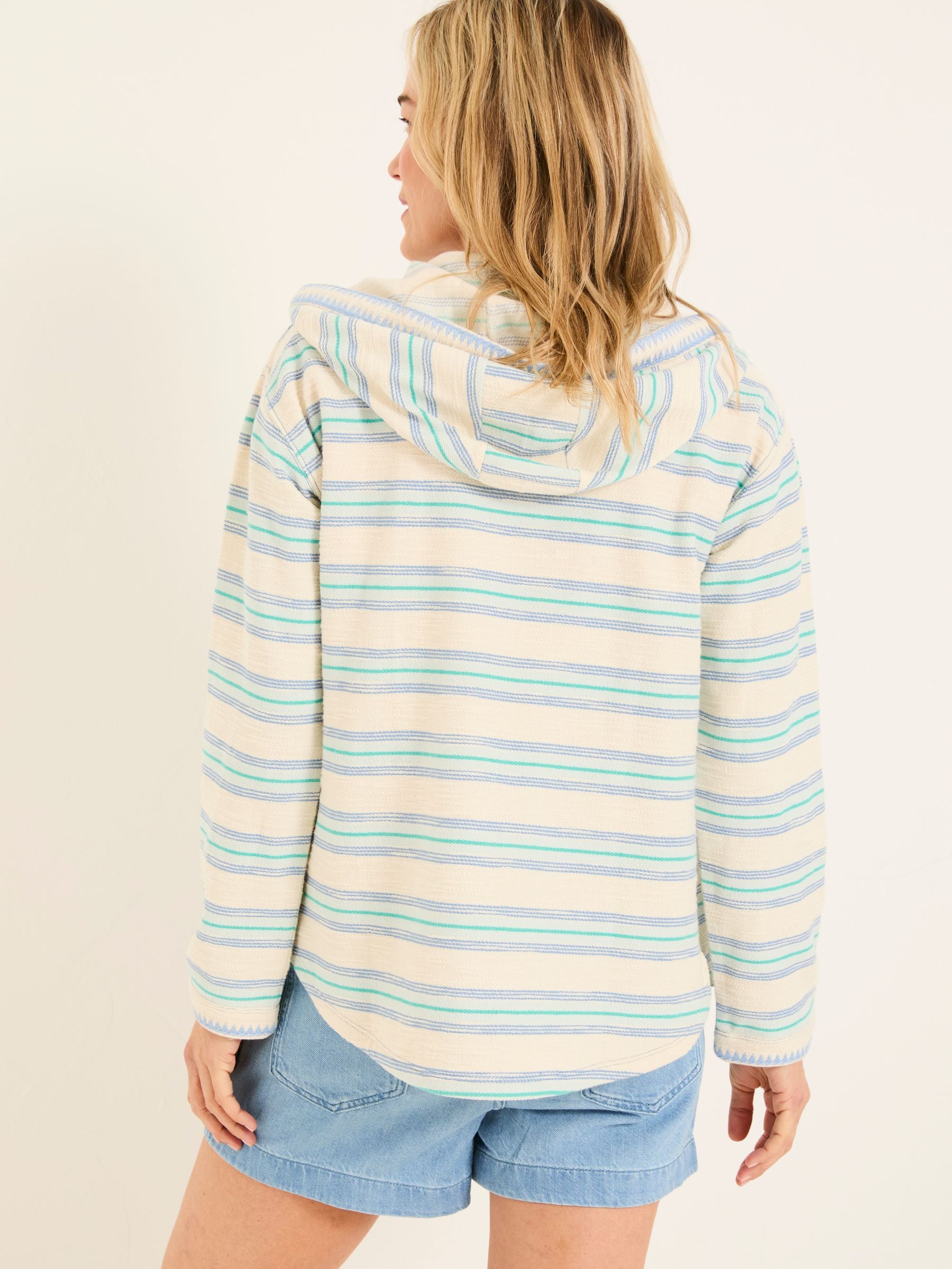 Ally Natural Homespun Zip Through Hoodie