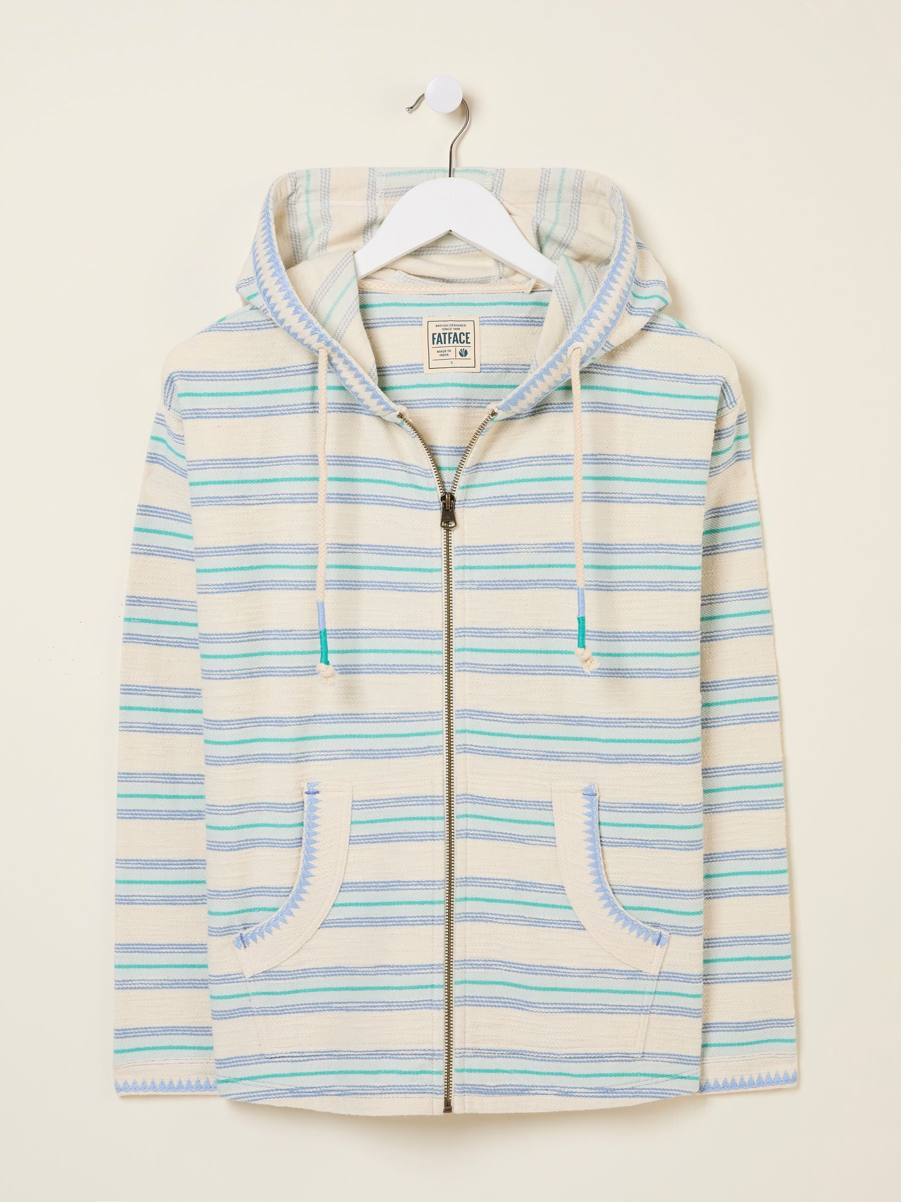 Ally Natural Homespun Zip Through Hoodie