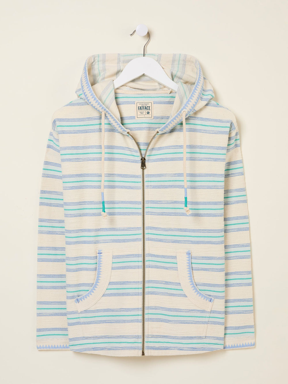Ally Natural Homespun Zip Through Hoodie