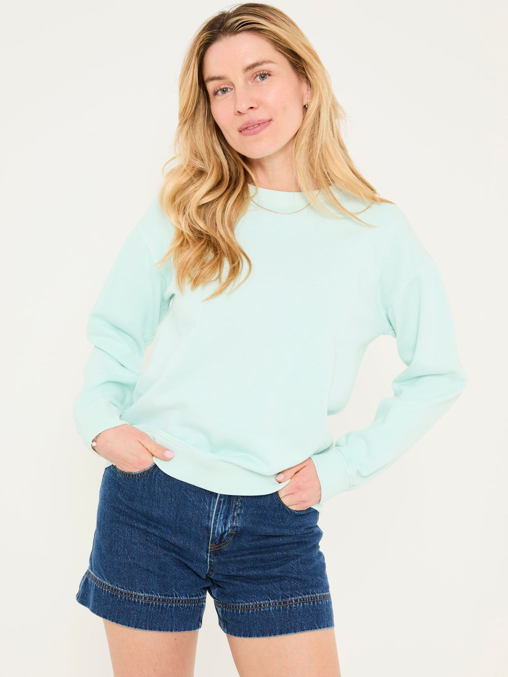 Georgia Mint Green Crew Sweatshirt